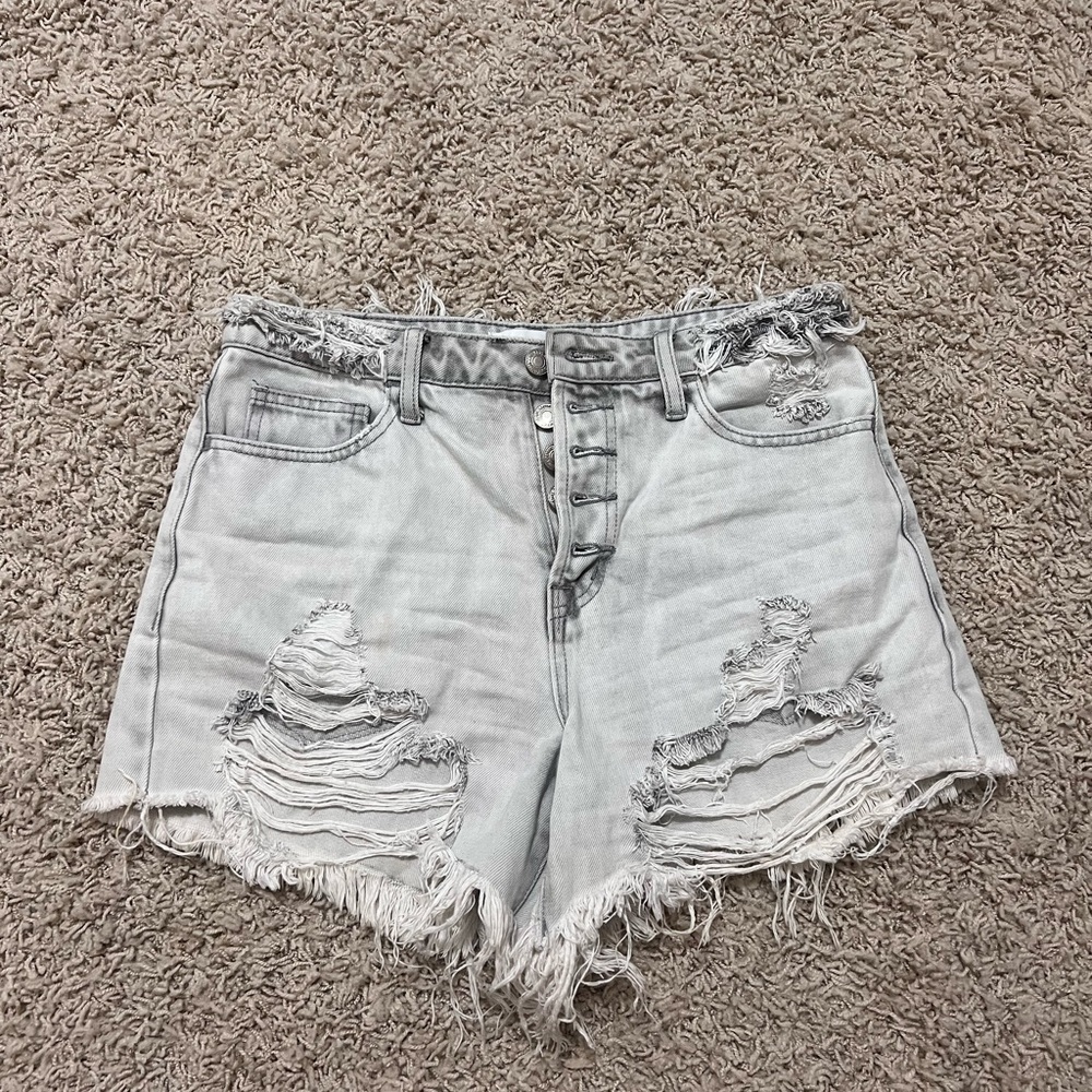 Grey Jean shorts